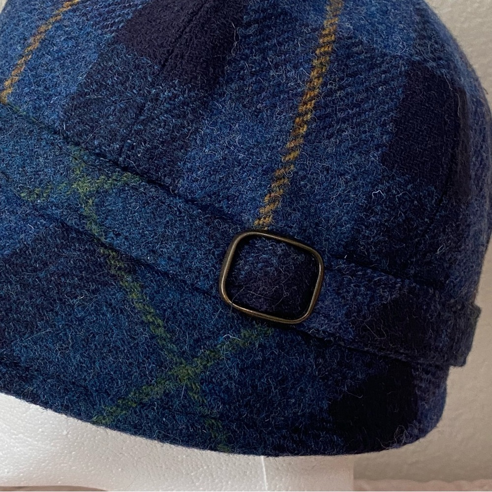 MUCROS WEAVERS Jaunty Women’s Flapper Cloche Hat Irish Wool Blue Tweed - Picture 10 of 12